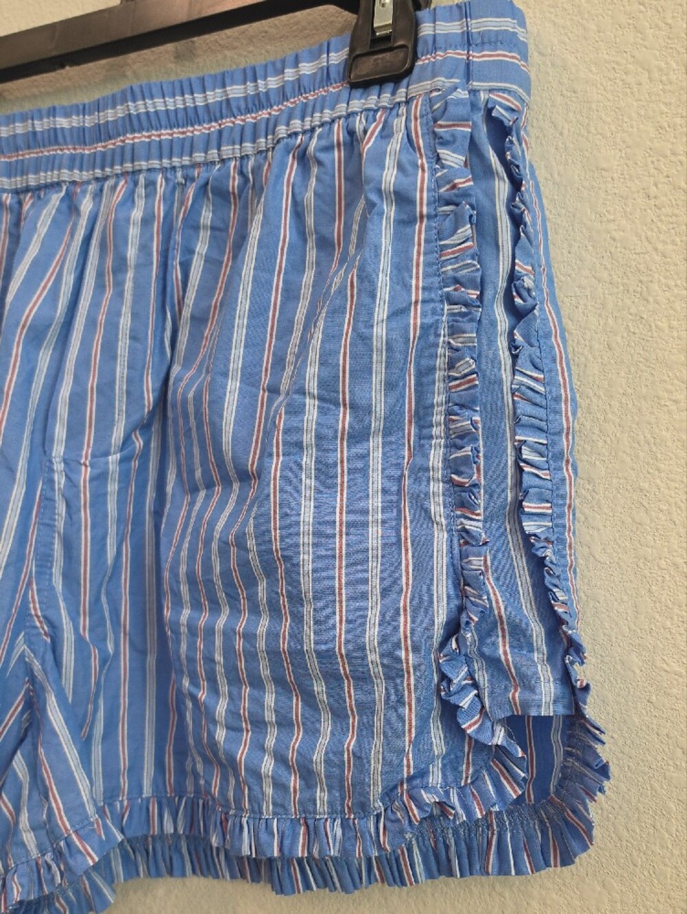 Free Assembly Striped Ruffle-Trim Shorts - Picture 2 of 8